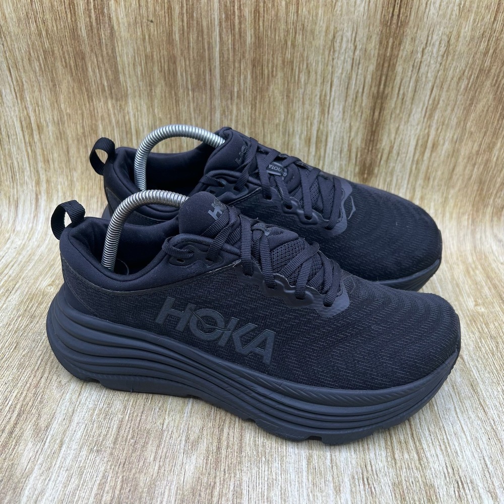 Hoka One One Gaviota 5 Men's Size 7.5 2E Wide Black Running Shoes 1134234 BBLC